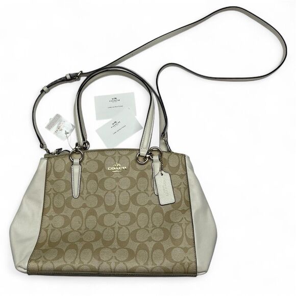 COACH SIGNATURE Christie Carryall Satchel Handbag NWT - Picture 1 of 14